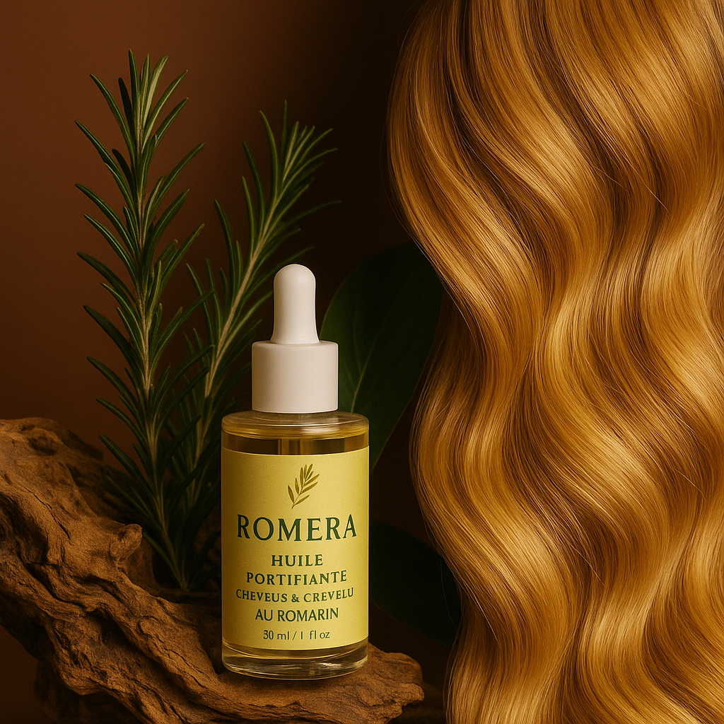 Huile fortifiante pour cheveux et cuir chevelu au romarin