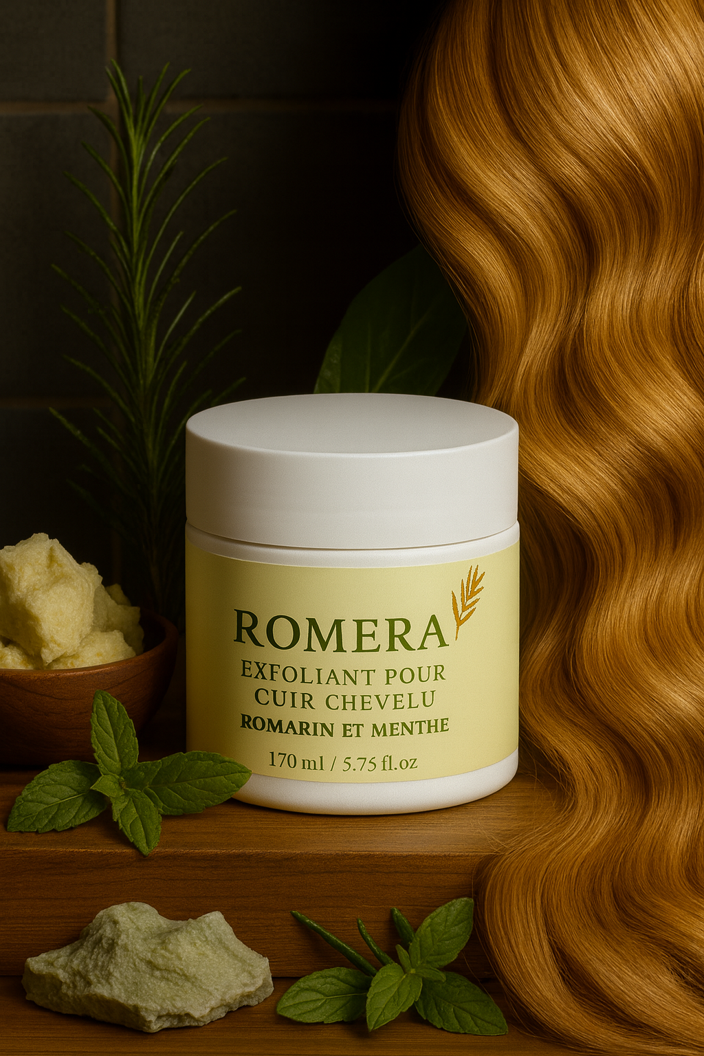 Exfoliant pour cuir chevelu Deep Cleanse, romarin et menthe